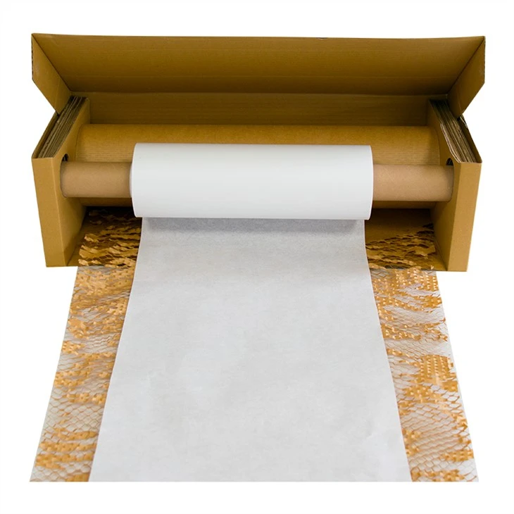 Dispensador de envoltura de papel de nido de abeja de doble varilla